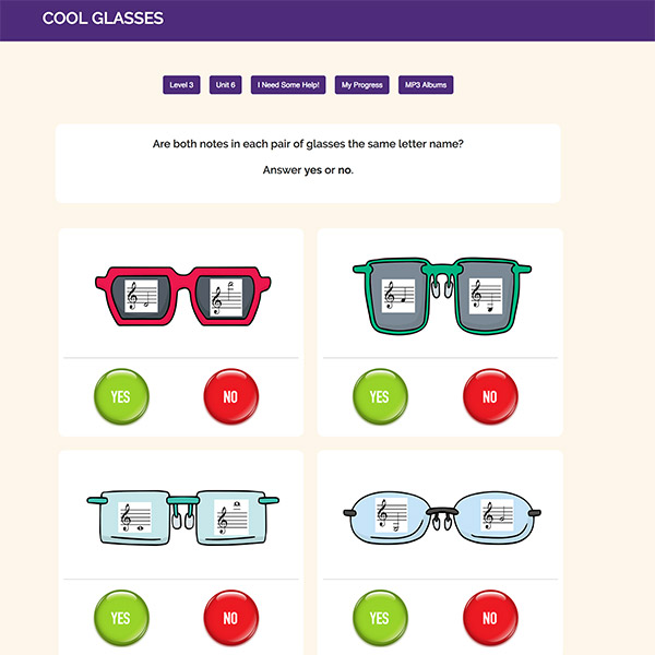 Level 3: Online Activities - Cool Glasses
