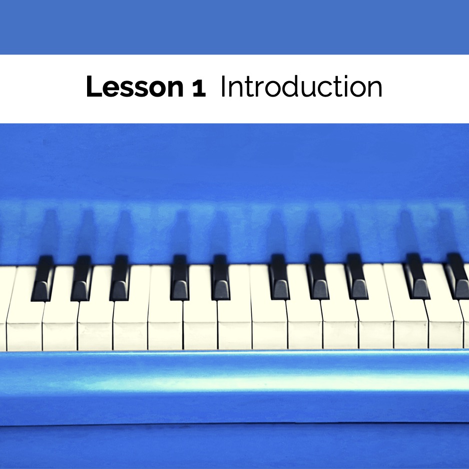 A keyboard that with the heading "Lesson 1"